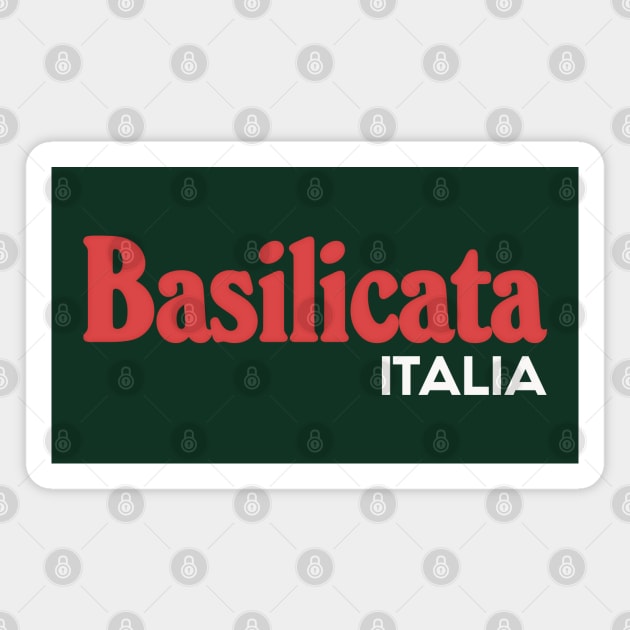 Basilicata // Italia Typography Region Design Magnet by DankFutura